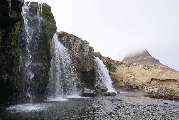 Waterwall at Kirkjufell in Iceland