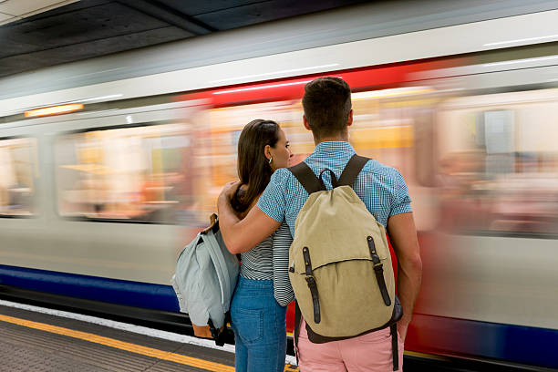 istock Couple at the metro station 618342828