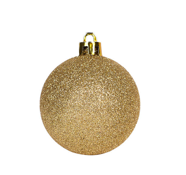 istock Glitter christmas ball isolated on white background 618344368