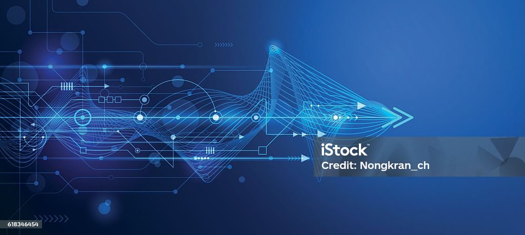 Vector Abstract futuristic, circuit board and mesh line Vector Abstract futuristic circuit board and mesh line, Illustration high computer and Communication technology on blue color background. High tech digital technology,global social media concept Technology stock vector