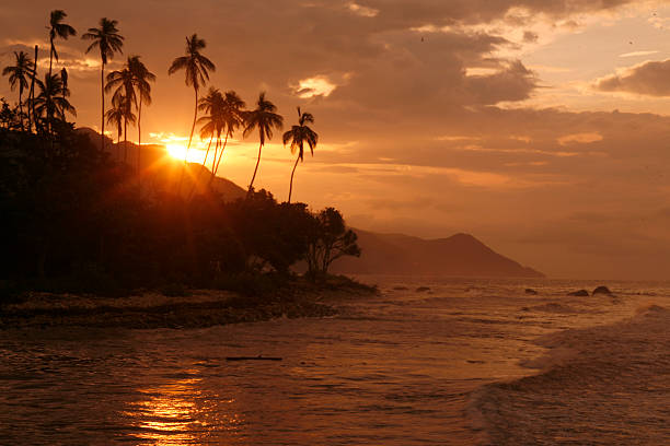 a beach at the village of choroni on the caribbean coast in Venezuela.