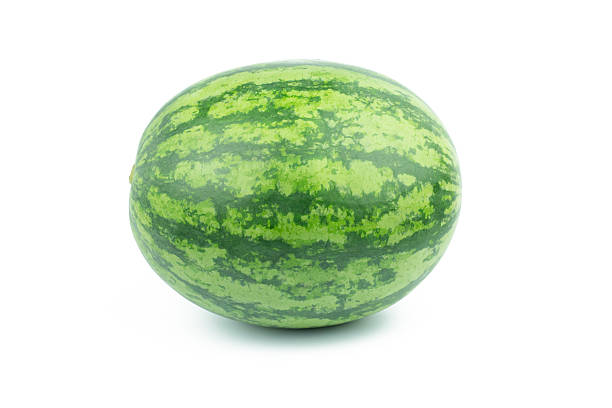 istock Water melon isolated on the white background. 618350154