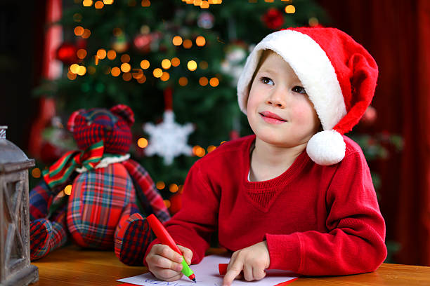 istock Child Writing a Christmas Letter to Santa Claus 618353130