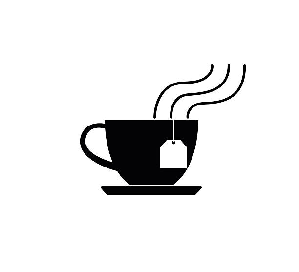 ilustrações, clipart, desenhos animados e ícones de xícara de chá com ícone de bagagem - tea cup tea green tea chinese tea