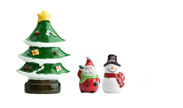 istock Ceramic Santa Claus , Snowman and Christmas tree models 618354348