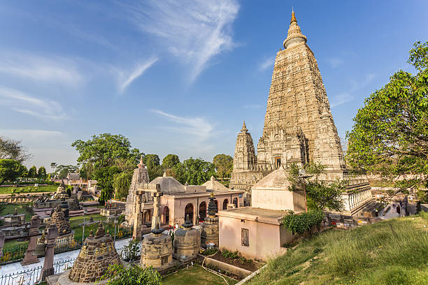 Mahabodhi temple, bodh gaya, India. Mahabodhi temple, bodh gaya, India. Buddha attained enlightenment here. sarnath stock pictures, royalty-free photos & images