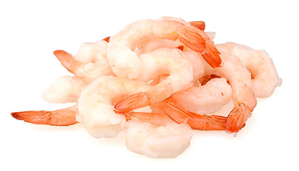 istock Shrimps. Prawns isolated on a White Background. Seafood 618357130