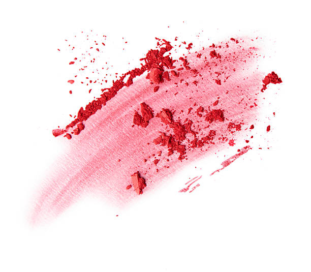 istock red eyeshadow and blush brush stroke on white background 618363282