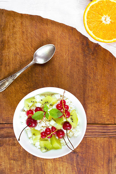 istock Healthy breakfast with cottage cheese and berries 618424814