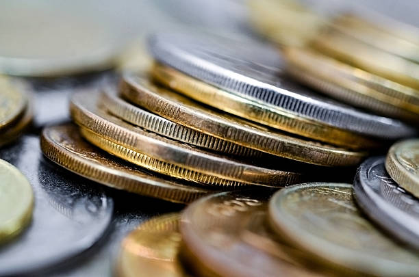 Coins Coins close-up coin collection stock pictures, royalty-free photos & images