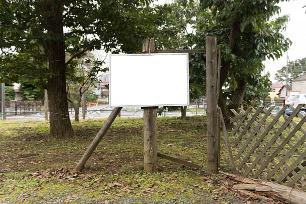 istock Large blank billboard on a street wall 618425244