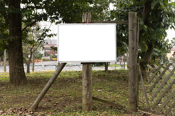 istock Large blank billboard on a street wall 618425366