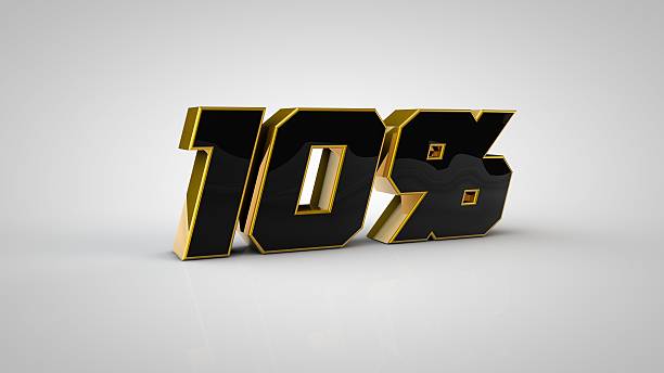 istock 10% gold sale 3d render 618426300