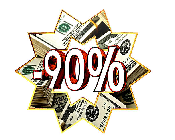 Discount 90 percent sign