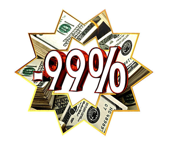 istock Discount 99 percent sign 618426682