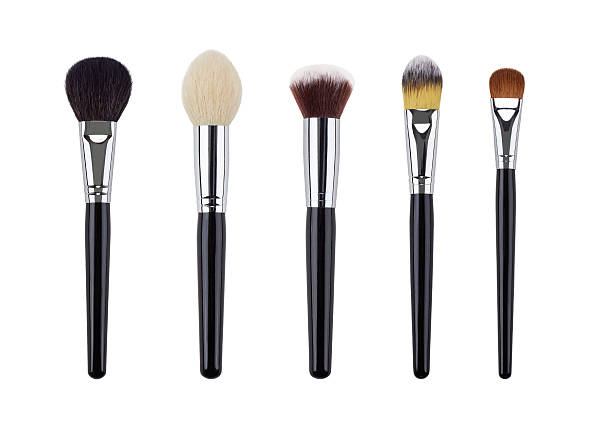 Makeup brush set. Isolated. White background Makeup brush set. Isolated. White background. make up brush photos stock pictures, royalty-free photos & images