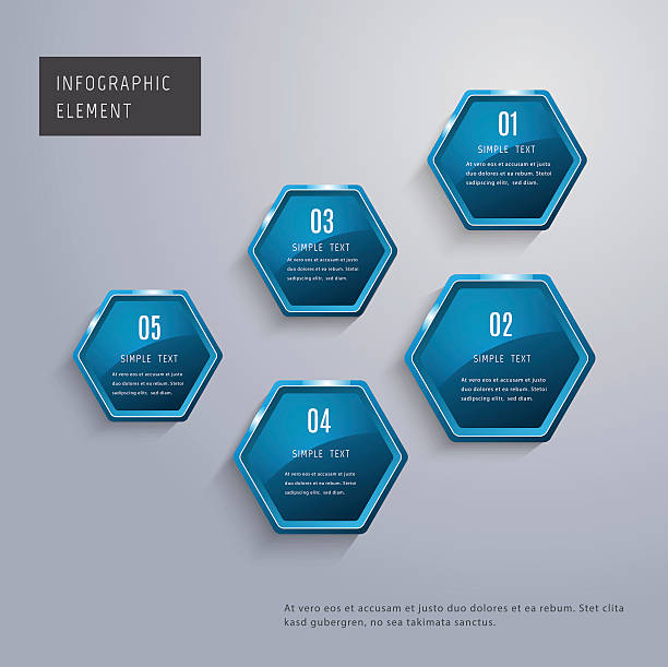 illustrations, cliparts, dessins animés et icônes de conception infographique de modèle hexagon, pour les affaires de présentation. - microphone dynamique