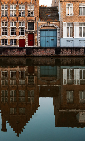 Classic sights of Bruges, Belgium.