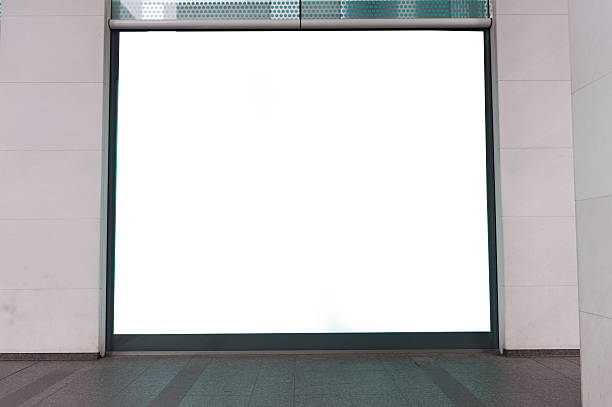 istock Large blank billboard on a street wall 618429894