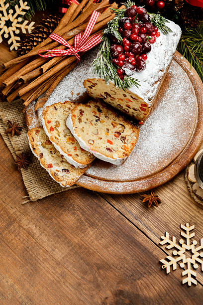 istock Homemade christmas cake with wild berries 618429958