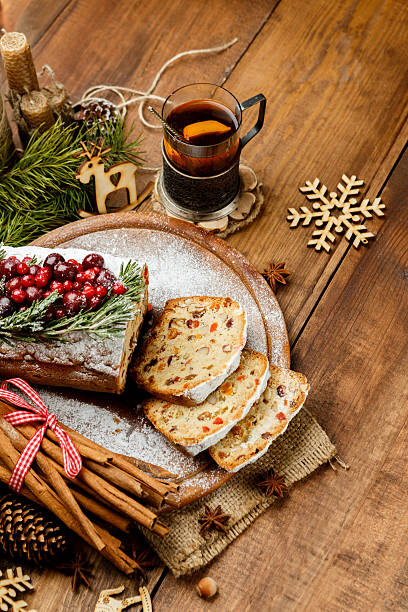 istock Homemade christmas cake with wild berries 618430064