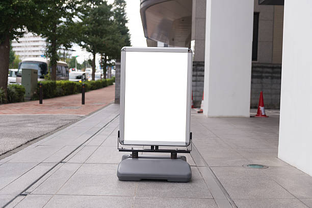 istock Large blank billboard on a street wall 618430608