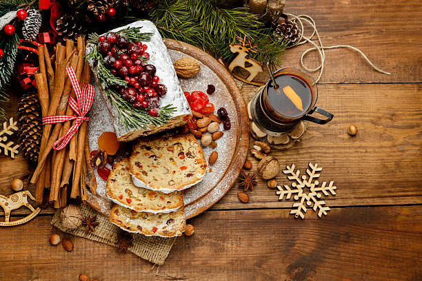 istock Homemade christmas cake with wild berries 618430636