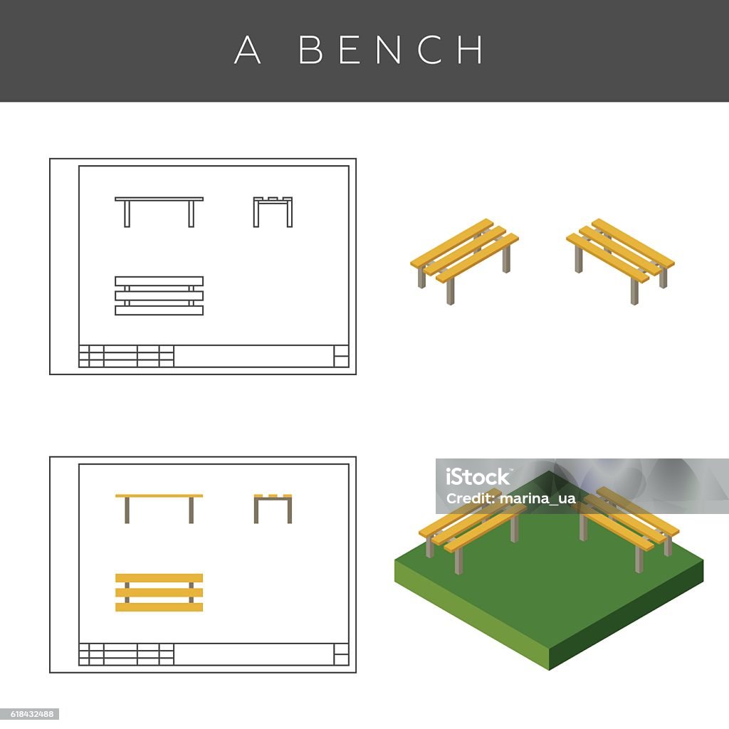 Vector Bench Simple Vector Bench Illustration Stock Illustration - Download Image Now ...