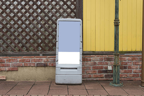 istock Large blank billboard on a street wall 618435768