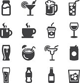 istock Drinks Silhouette icons | EPS10 618441258