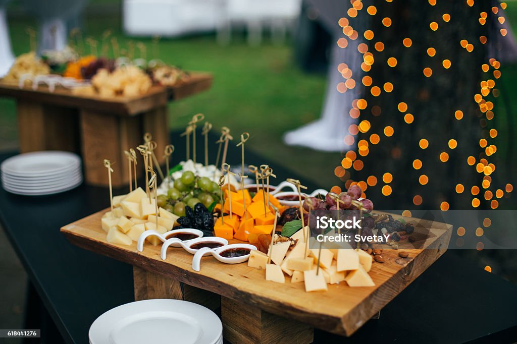 Cheese plate Aperitif Stock Photo