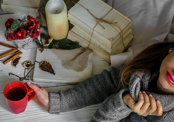 istock concept Beautiful girl with a Cup of tea 618443462