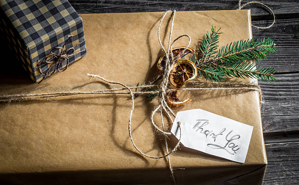 istock beautifully packaged gift that says thank you 618444280