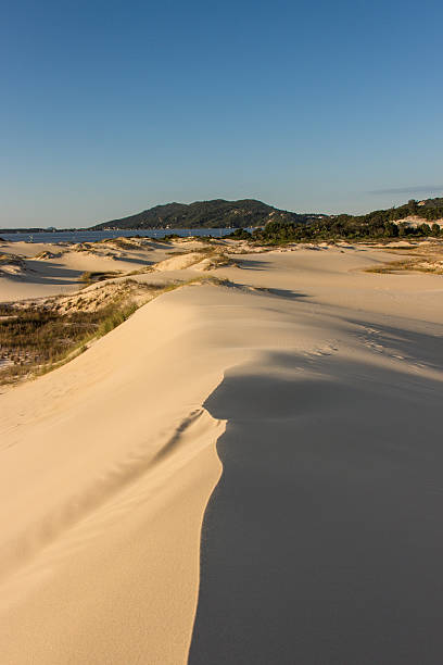 View from the top of a dune View of Lagoa da Conceicao from the top of a dune in Joaquina's beach - Florianopolis - Brazil. joaquina beach in florianopolis santa catarina brazil stock pictures, royalty-free photos & images