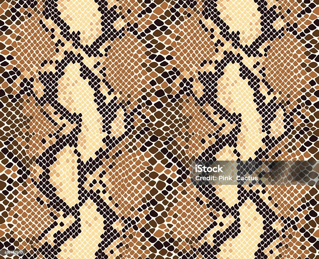 Snakeskin Pattern Snake skin seamless vector pattern. Reptile seamless texture. Animal print. Snakeskin stock vector