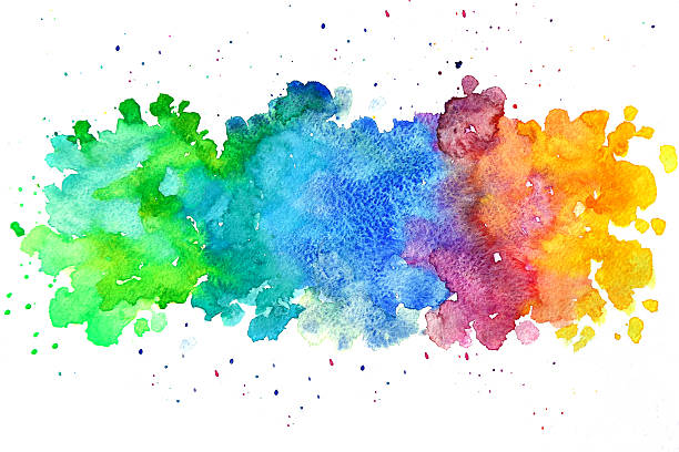 istock Blank Abstract light watercolor background isolated on white 618447894