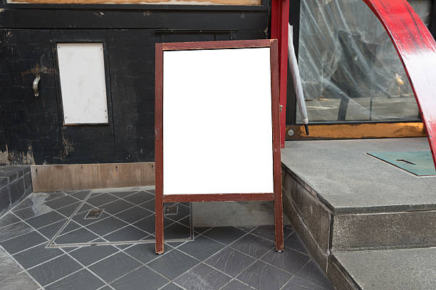 istock Large blank billboard on a street wall 618450238