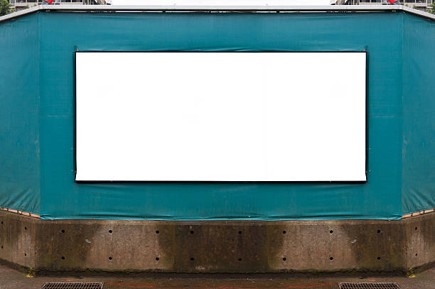 istock Large blank billboard on a street wall 618450508