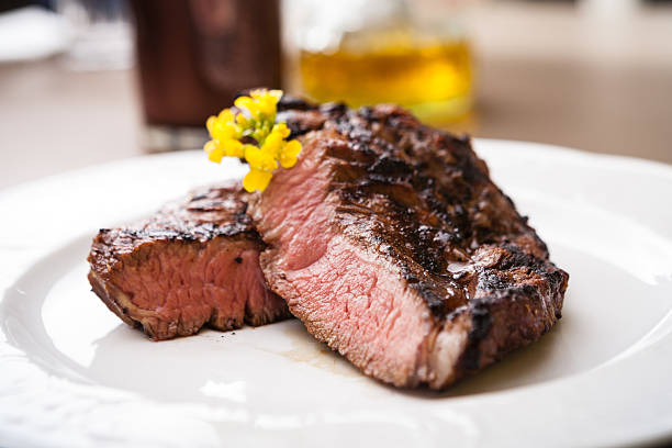 istock Entrecote with grilled garlic 618451372