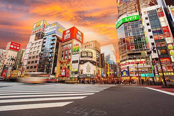 Street Life In Shinjuku Stock Photo - Download Image Now - Street