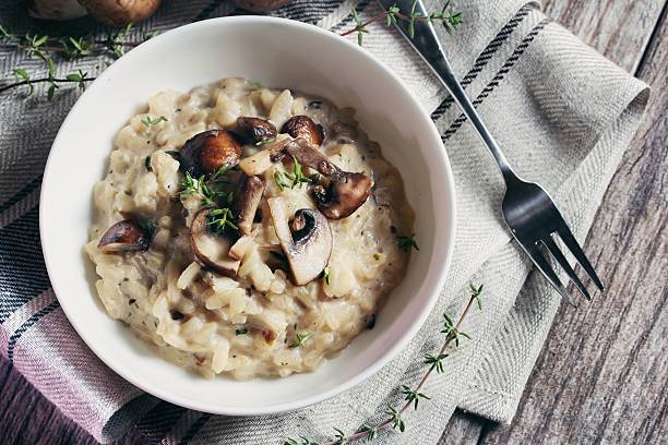 istock Mushroom Risotto served in a bowl, selective focus 618456700
