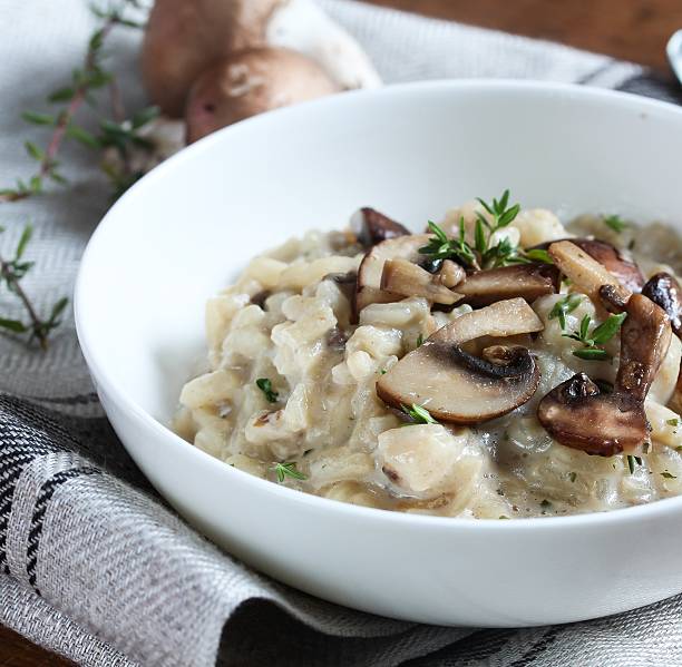 istock Mushroom Risotto served in a bowl, selective focus 618456706