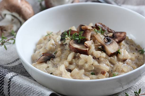 istock Mushroom Risotto served in a bowl, selective focus 618456710