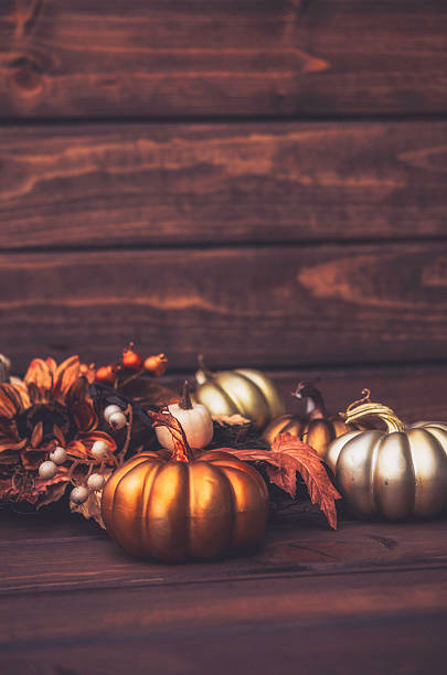 istock Luxurious still life arrangement for Thanksgiving or Halloween. Fall holidays 618460754