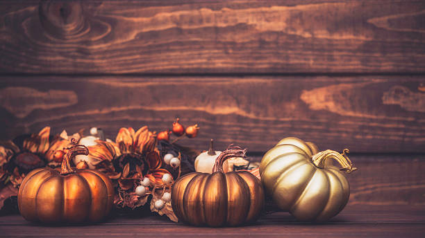 istock Luxurious still life arrangement for Thanksgiving or Halloween. Fall holidays 618460800
