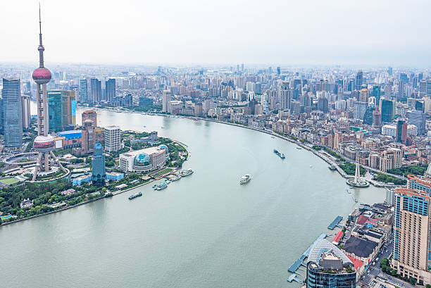 istock Aerial view of Shanghai skyline 618462232