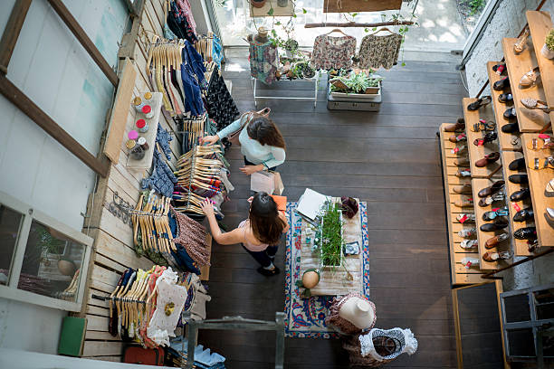 Women shopping at a clothing store
