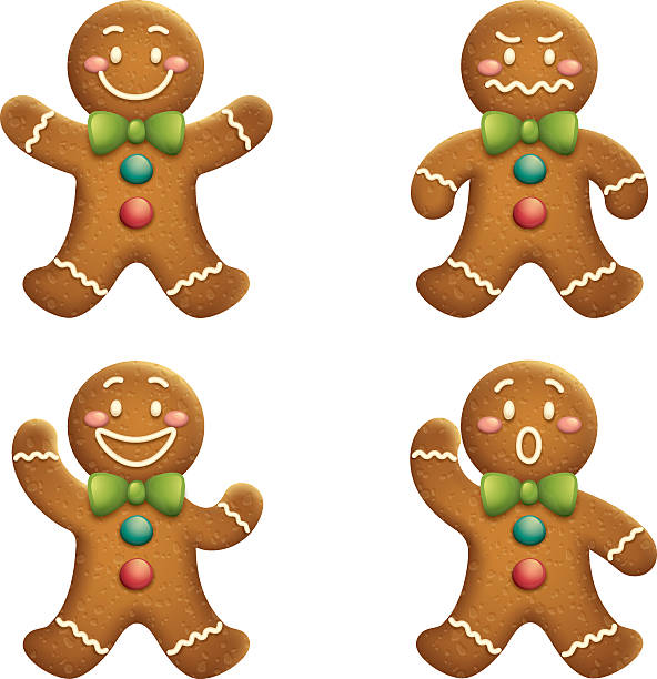 Gingerbread Man cartoon illustration of gingerbread man gingerbread man stock illustrations