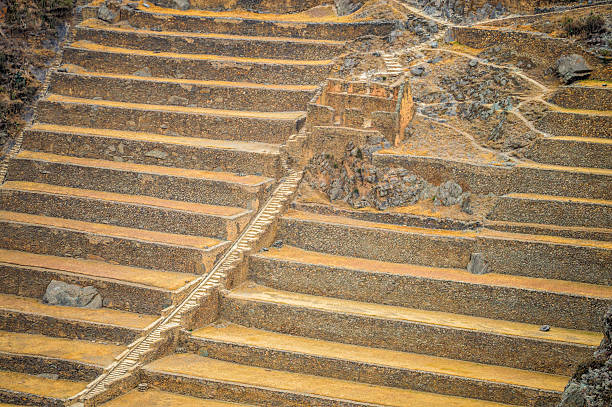 Ollantaytambo is a village in the Sacred Valley of south Peru, set on the Urubamba River amid snow-capped mountains. It's known for the Ollantaytambo ruins, a massive Inca fortress with large stone terraces on a hillside. Major sites within the complex include the huge Sun Temple and the Princess Baths fountain. The village's old town is an Inca-era grid of cobblestoned streets and adobe buildings.