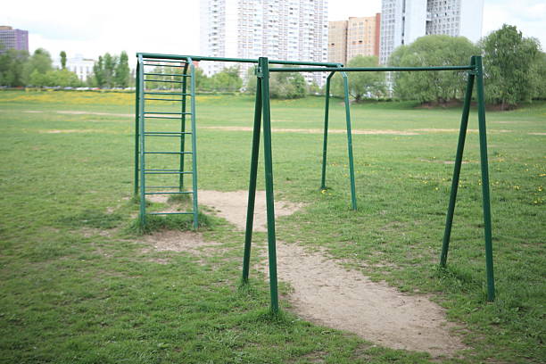 istock horizontal bar in city park 618512748